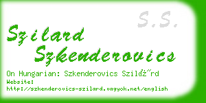 szilard szkenderovics business card